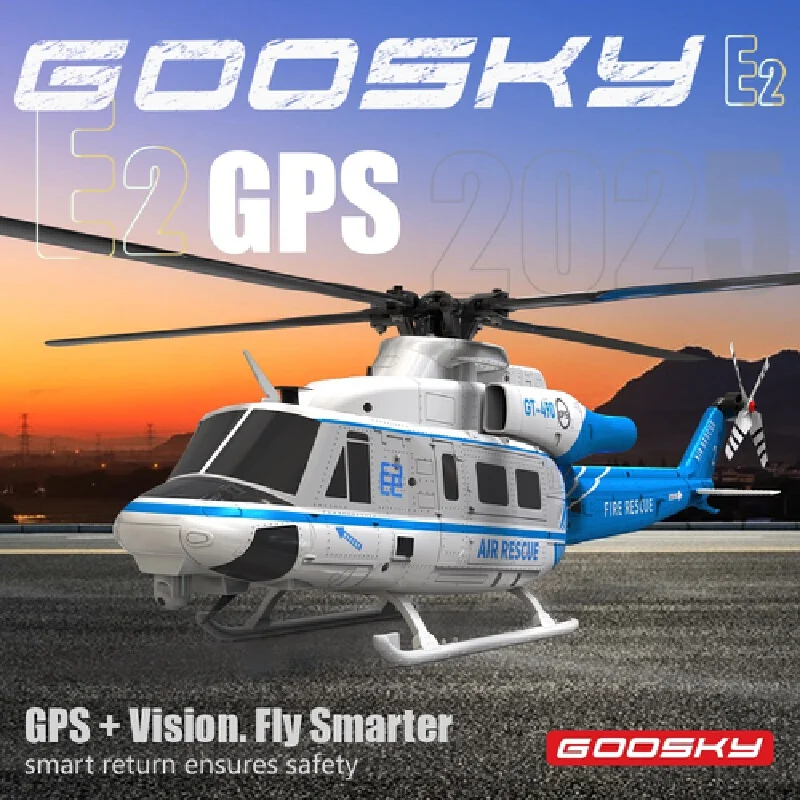 In Stock GOOSKY E2 GPS Smart RC Helicopter UH-1Y Scale Air Rescue Model With Vision Smart Return For Adult RC Aviation Hobbyists
In Stock GOOSKY E2 GPS Smart RC Helicopter UH-1Y Scale Air Rescue Model With Vision Smart Return For Adult RC Aviation Hobbyists