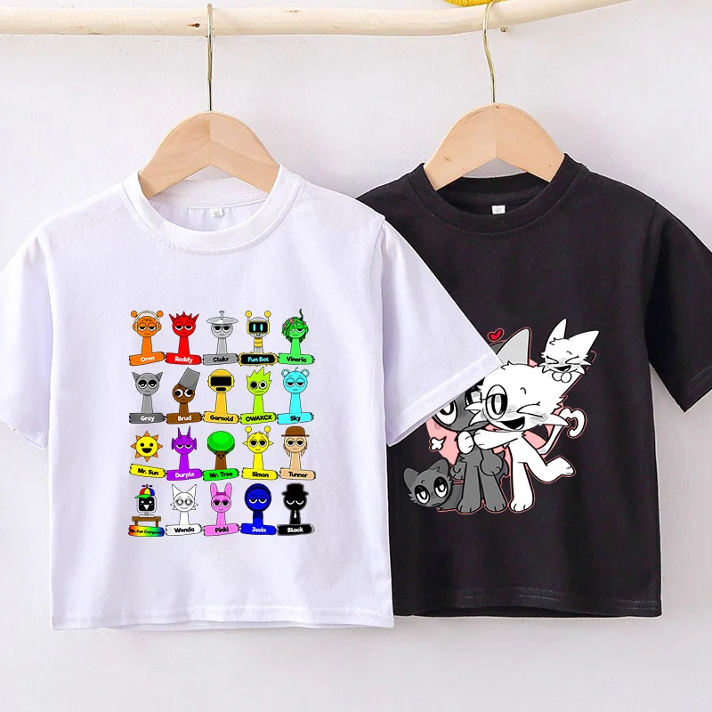 Sprunki T-shirts for Children Cartoon Oren Wenda Outdoor Clothes Short Sleeve Summer Cute Boy Girl Base Top Funny Birthday Gifts
Sprunki T-shirts for Children Cartoon Oren Wenda Outdoor Clothes Short Sleeve Summer Cute Boy Girl Base Top Funny Birthday Gifts