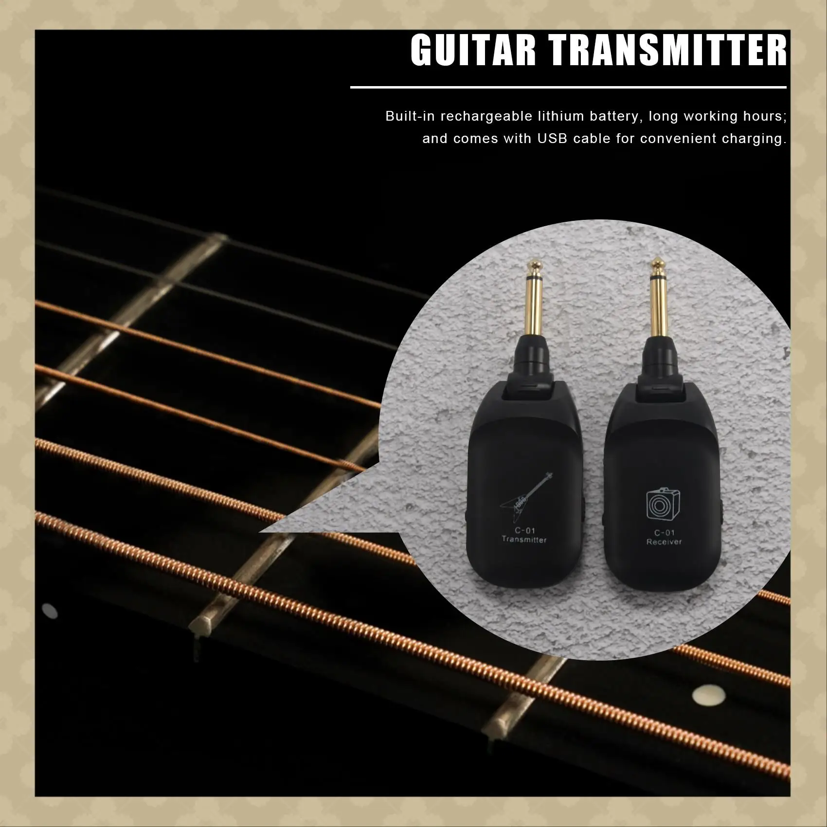ABST Wireless Guitar System Built-In Rechargeable 4 Channels Wireless Guitar Transmitter Receiver For Electric Guitar Bass
ABST Wireless Guitar System Built-In Rechargeable 4 Channels Wireless Guitar Transmitter Receiver For Electric Guitar Bass