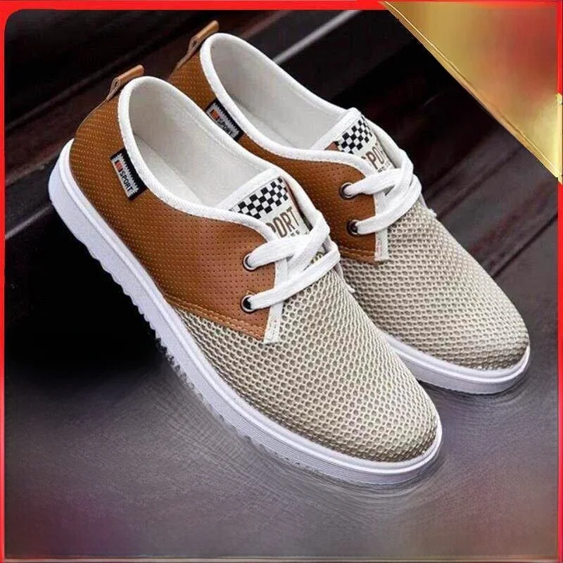 Men's Sport Shoes Summer New Mesh Breathable Lace-Up Slip-On Walking Shoes Casual Trendy Flat Heel round Toe Foam Outsole
Men's Sport Shoes Summer New Mesh Breathable Lace-Up Slip-On Walking Shoes Casual Trendy Flat Heel round Toe Foam Outsole