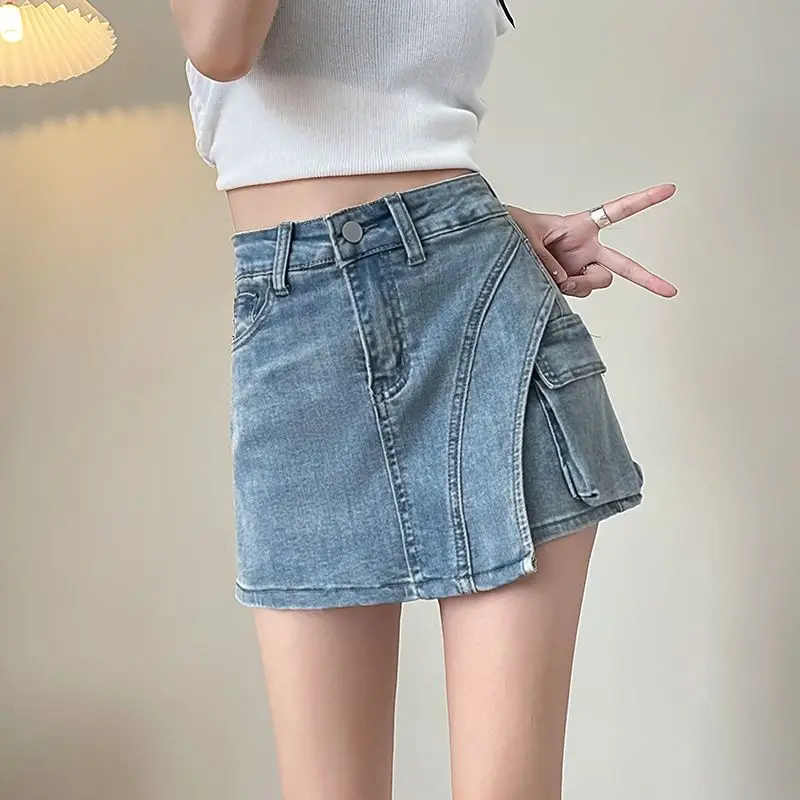 CHIC Summer New Fashion High Waist Denim Women Skirts Shorts Preppy Style Pockets Irregular Design Girls Empire Bottom Trendy
CHIC Summer New Fashion High Waist Denim Women Skirts Shorts Preppy Style Pockets Irregular Design Girls Empire Bottom Trendy