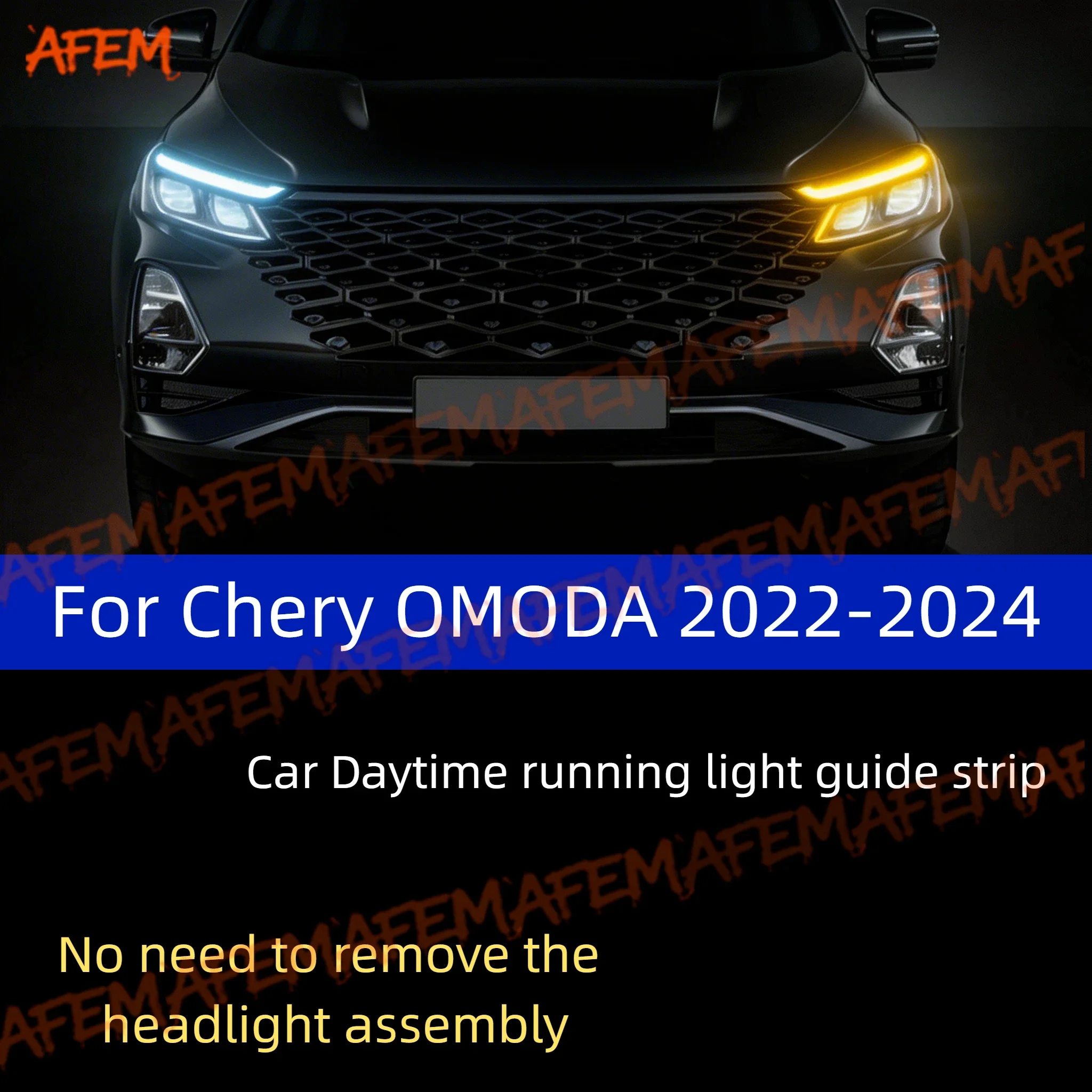 2pcs Car DRL Daytime Running Light Start Scan Style Sequential Flowing Turn Signal Light Ultra-Thin For Chery OMODA 2022-2024
2pcs Car DRL Daytime Running Light Start Scan Style Sequential Flowing Turn Signal Light Ultra-Thin For Chery OMODA 2022-2024