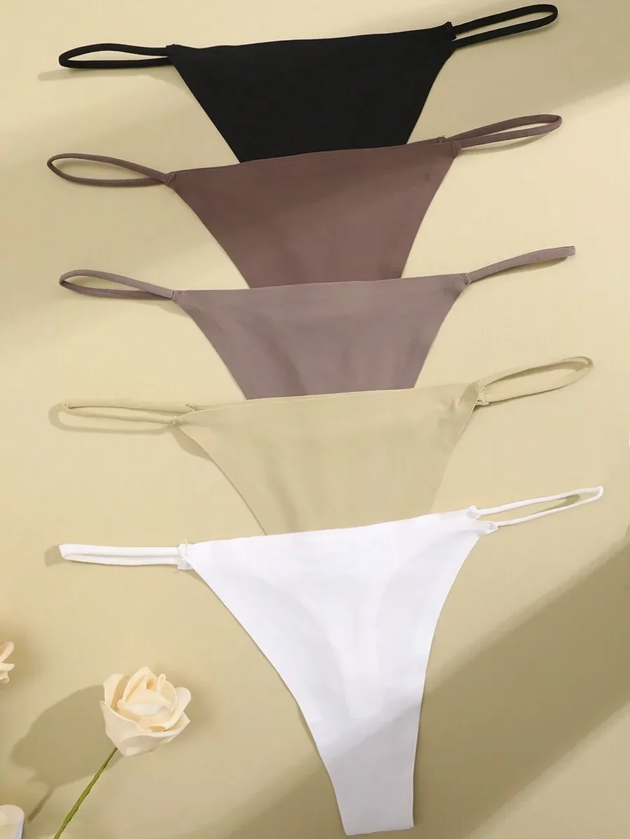 5pcs Women Seamless Low Rise G-String Panties Solid Color
5pcs Women Seamless Low Rise G-String Panties Solid Color