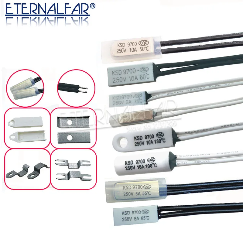 KSD9700 2A 5A 10A 16A 15C-250C 50C 150C 250V Metal Ceramice Plastic NO NC Thermostat Thermal Protector Fuses Temperature Switch
KSD9700 2A 5A 10A 16A 15C-250C 50C 150C 250V Metal Ceramice Plastic NO NC Thermostat Thermal Protector Fuses Temperature Switch