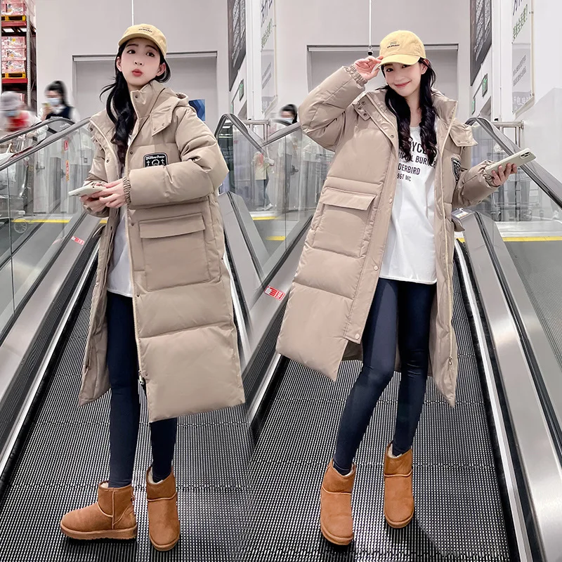 Winter Women Long Hooded Down Jackets Coat 2023 New Loose Thickened Warm Black Outercoat Warm Windproof Puffer Padded Parkas
Winter Women Long Hooded Down Jackets Coat 2023 New Loose Thickened Warm Black Outercoat Warm Windproof Puffer Padded Parkas