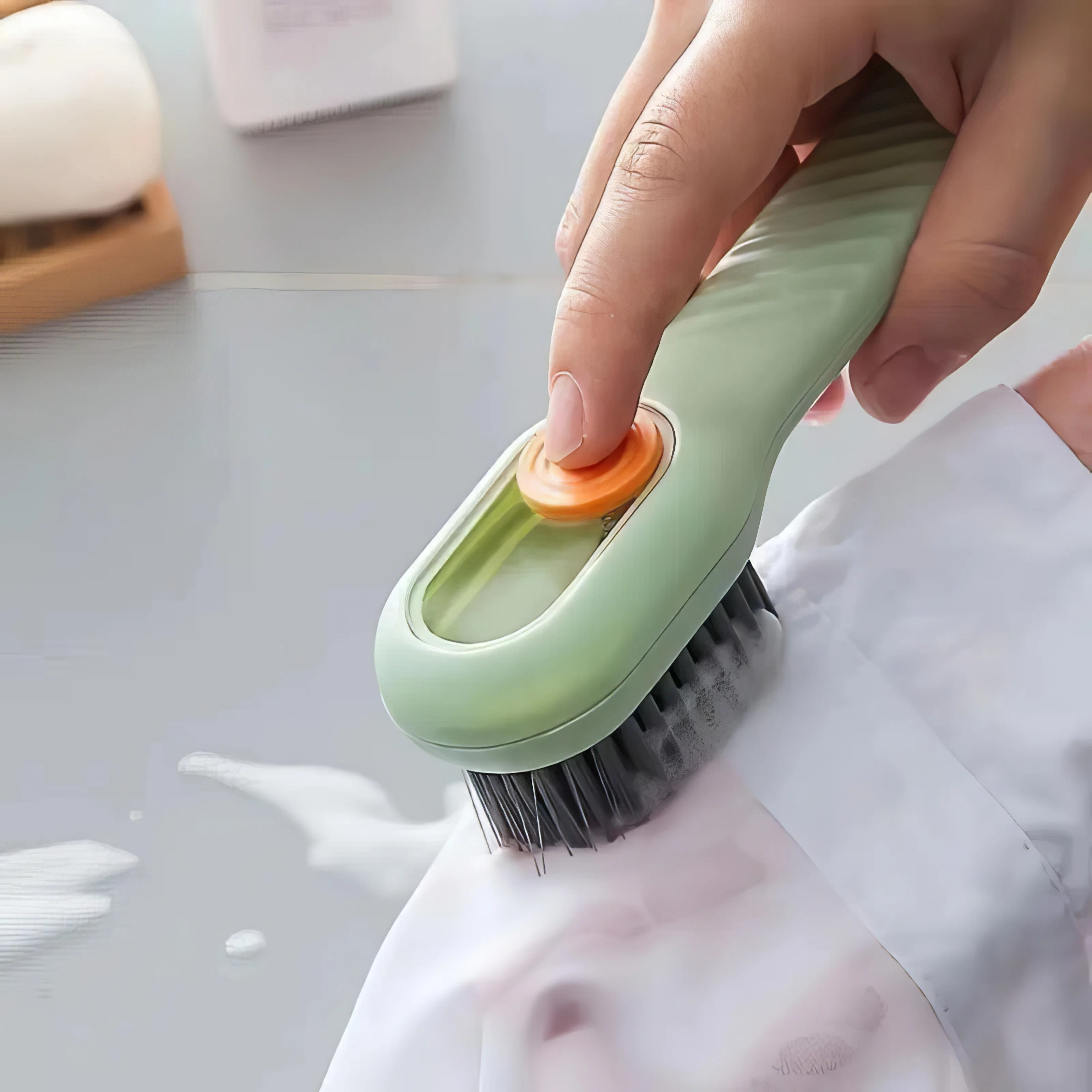 Green Shoe Cleaning Brush with Soft Natural Bristles – Durable Wood Construction, Gentle on Materials.
Green Shoe Cleaning Brush with Soft Natural Bristles – Durable Wood Construction, Gentle on Materials.