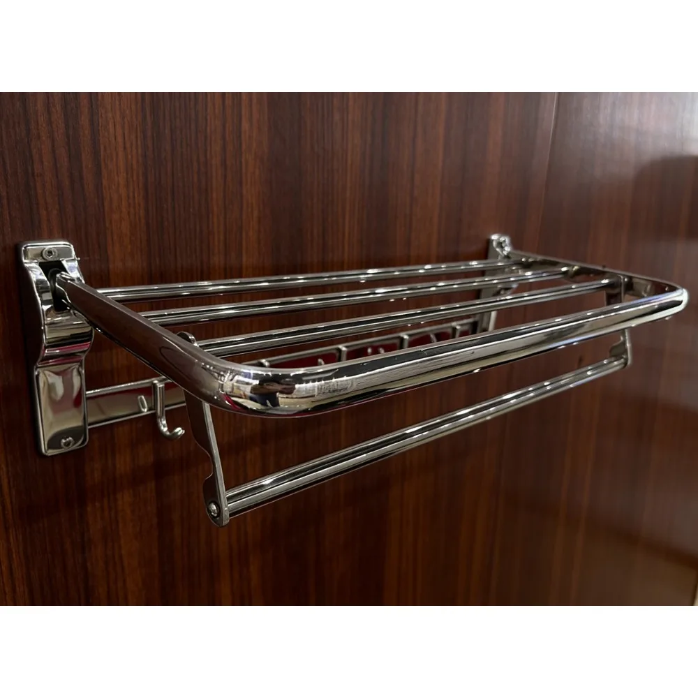 Mirror towel rack foldable, stainless steel bathroom kitchen rack, 58cm with hook high quality bathroom hardware
Mirror towel rack foldable, stainless steel bathroom kitchen rack, 58cm with hook high quality bathroom hardware