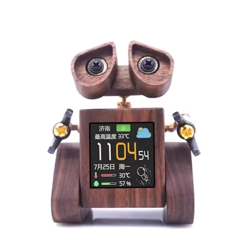 WIFI weather table tide play festival birthday gift smart creative walnut wall-E alarm clock robot small ornament
WIFI weather table tide play festival birthday gift smart creative walnut wall-E alarm clock robot small ornament