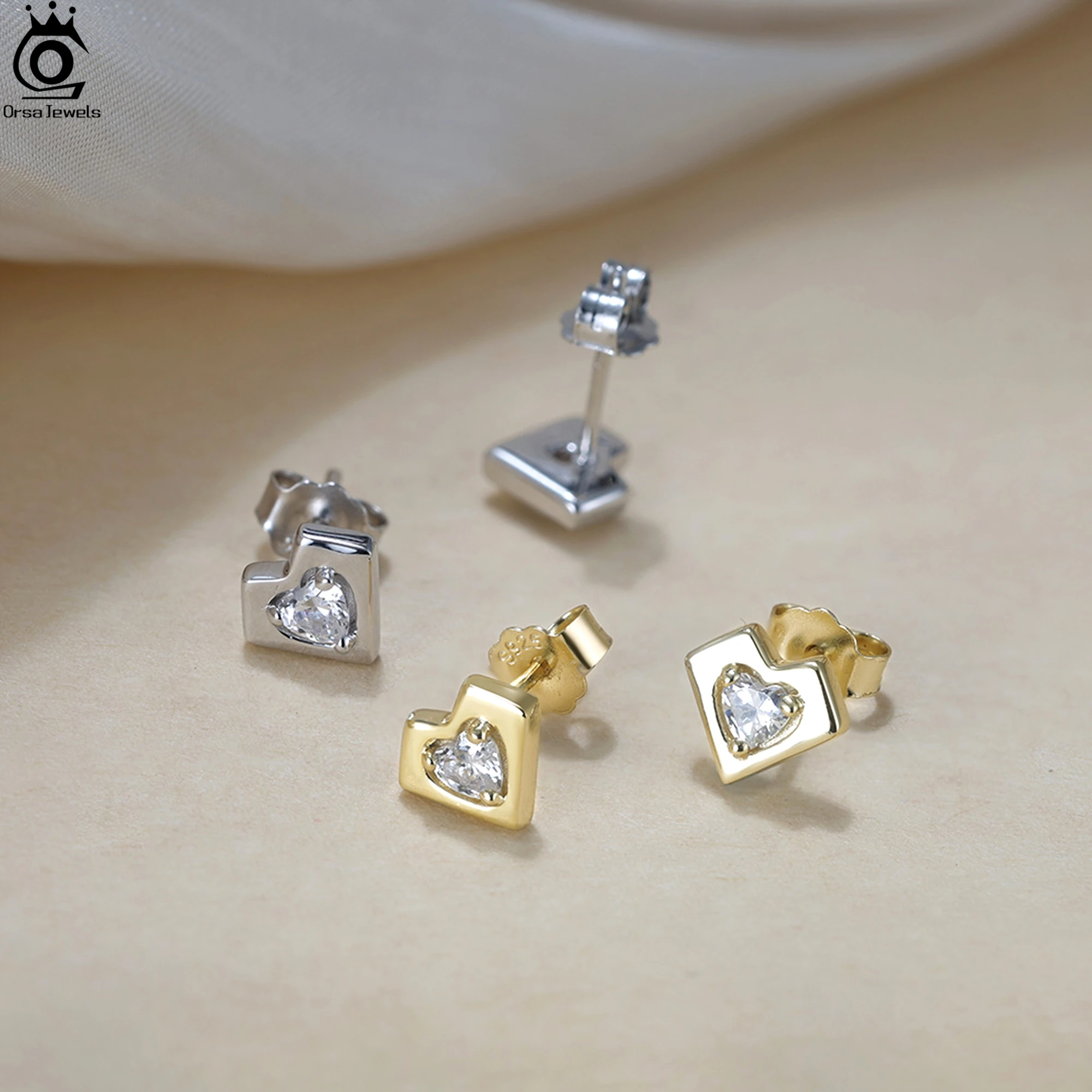 ORSA JEWELS Delicate 925 Sterling Silver Heart Earrings With AAAA White Cubic Zirconia Ornament Gift for Casual Wearing APE139
ORSA JEWELS Delicate 925 Sterling Silver Heart Earrings With AAAA White Cubic Zirconia Ornament Gift for Casual Wearing APE139