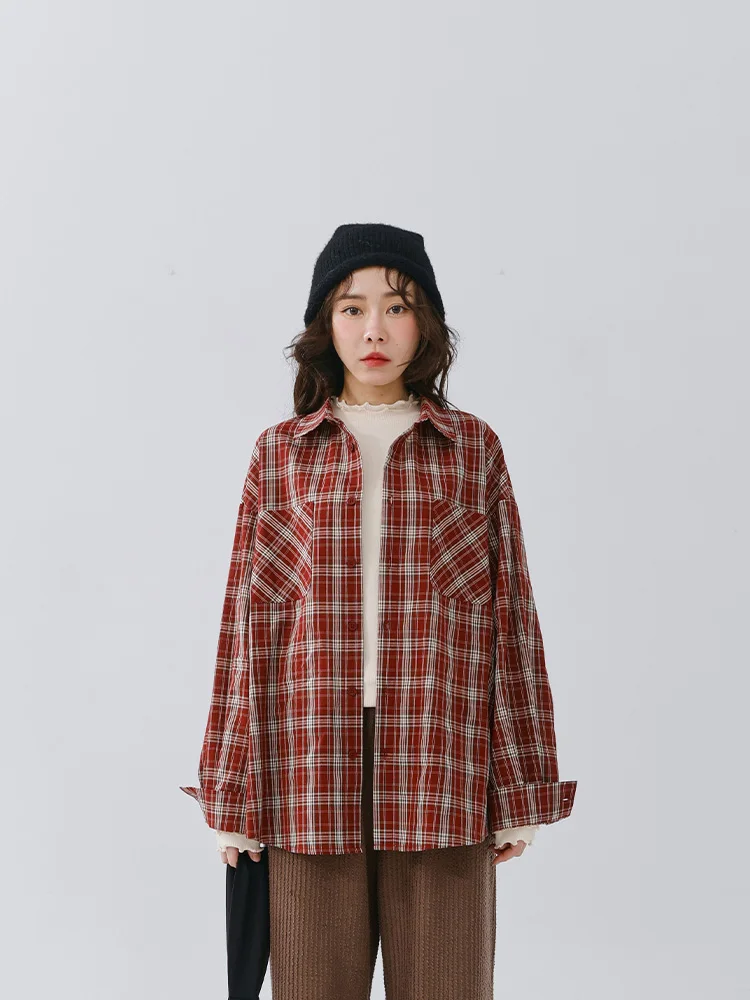 Classic Plaid Long Sve irt New Autumn Winter Women's Faion Casual Straight Cut Double ket Design Comfortable Breath...
Classic Plaid Long Sve irt New Autumn Winter Women's Faion Casual Straight Cut Double ket Design Comfortable Breath...