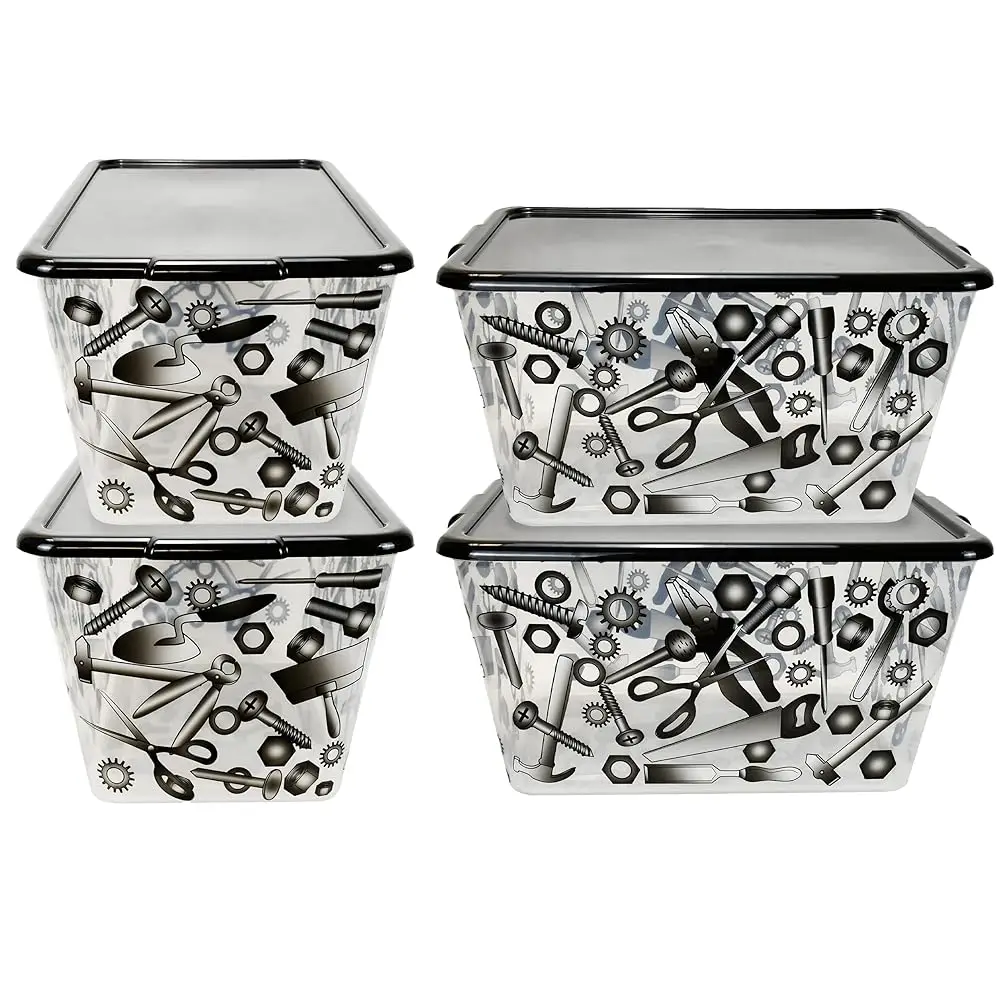Storage Totes With Lids 4Pc - Made In Usa 14.5-Gallon Colorful Printed Decorative Design Storage Boxes Storage Bins With Lids
Storage Totes With Lids 4Pc - Made In Usa 14.5-Gallon Colorful Printed Decorative Design Storage Boxes Storage Bins With Lids