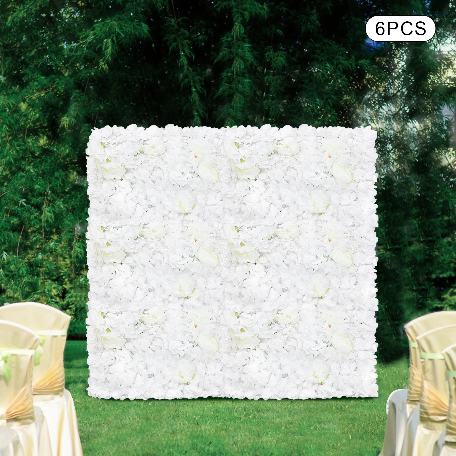 6 Pack Artificial Flower Wall Panels, 60x40cm Large Silk Rose Peony Dahlia Hydrangea Flowers for Wedding Backdrop Home Room Wall Decor, White Fake Floral Grid Panel Set for Indoor Outdoor Fence Privacy Screen Party DIY Decoration
6 Pack Artificial Flower Wall Panels, 60x40cm Large Silk Rose Peony Dahlia Hydrangea Flowers for Wedding Backdrop Home Room Wall Decor, White Fake Floral Grid Panel Set for Indoor Outdoor Fence Privacy Screen Party DIY Decoration