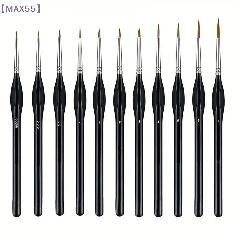 【MAX-55】Miniature Paint Brushes Drybrush Micro Detail Paint Brush Set Small Fine Detail Brushes For Acrylic, Watercolor
【MAX-55】Miniature Paint Brushes Drybrush Micro Detail Paint Brush Set Small Fine Detail Brushes For Acrylic, Watercolor