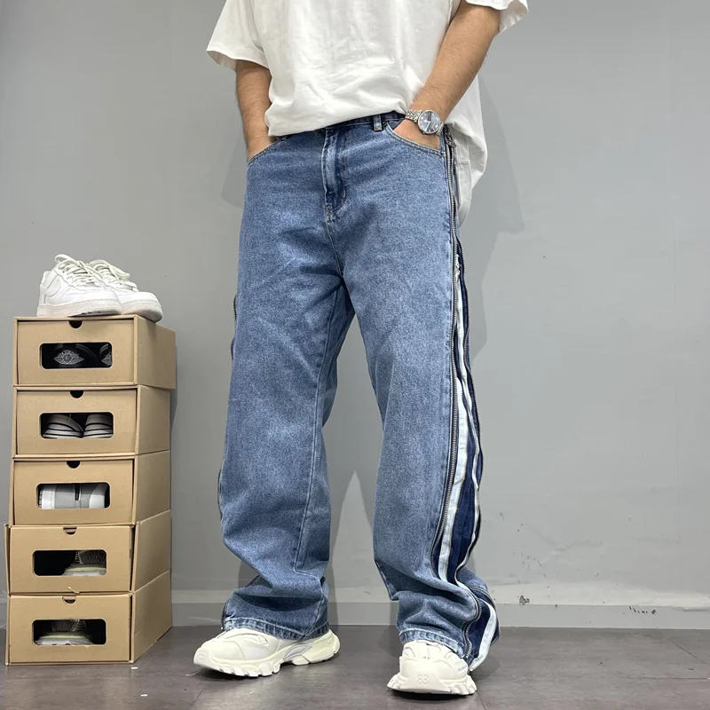 Men Side Zipper Streetwear Fashion Hip Hop Vibe Loose Casual Straight Denim Jeans Pants Cowboy Trouser Man Plus Size Y2k Jeans
Men Side Zipper Streetwear Fashion Hip Hop Vibe Loose Casual Straight Denim Jeans Pants Cowboy Trouser Man Plus Size Y2k Jeans