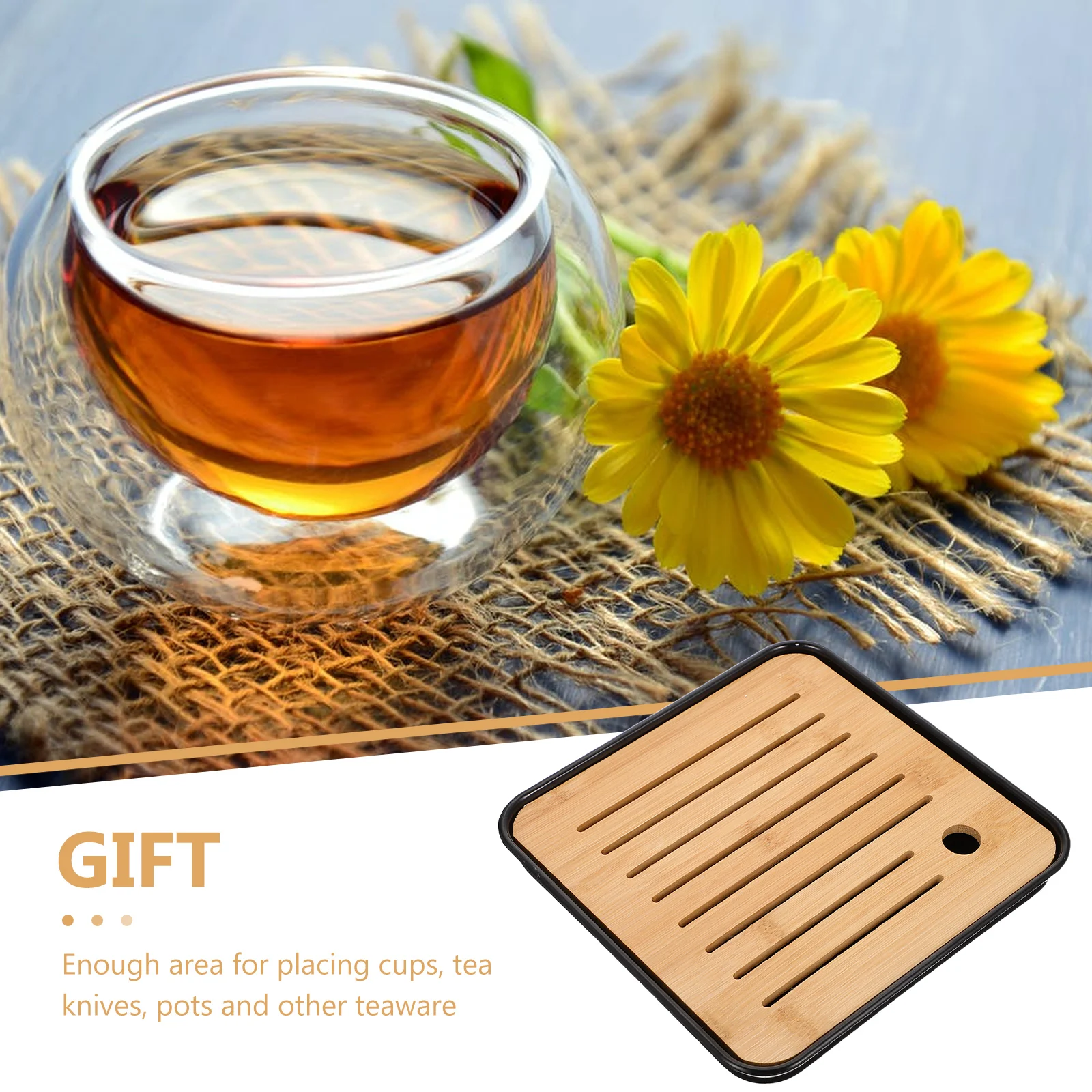 Square Tea Tray with Reservoir Cups Teaware Holder Drainage Plate Portable Bamboo Serving Storage Rack Premium Material
Square Tea Tray with Reservoir Cups Teaware Holder Drainage Plate Portable Bamboo Serving Storage Rack Premium Material