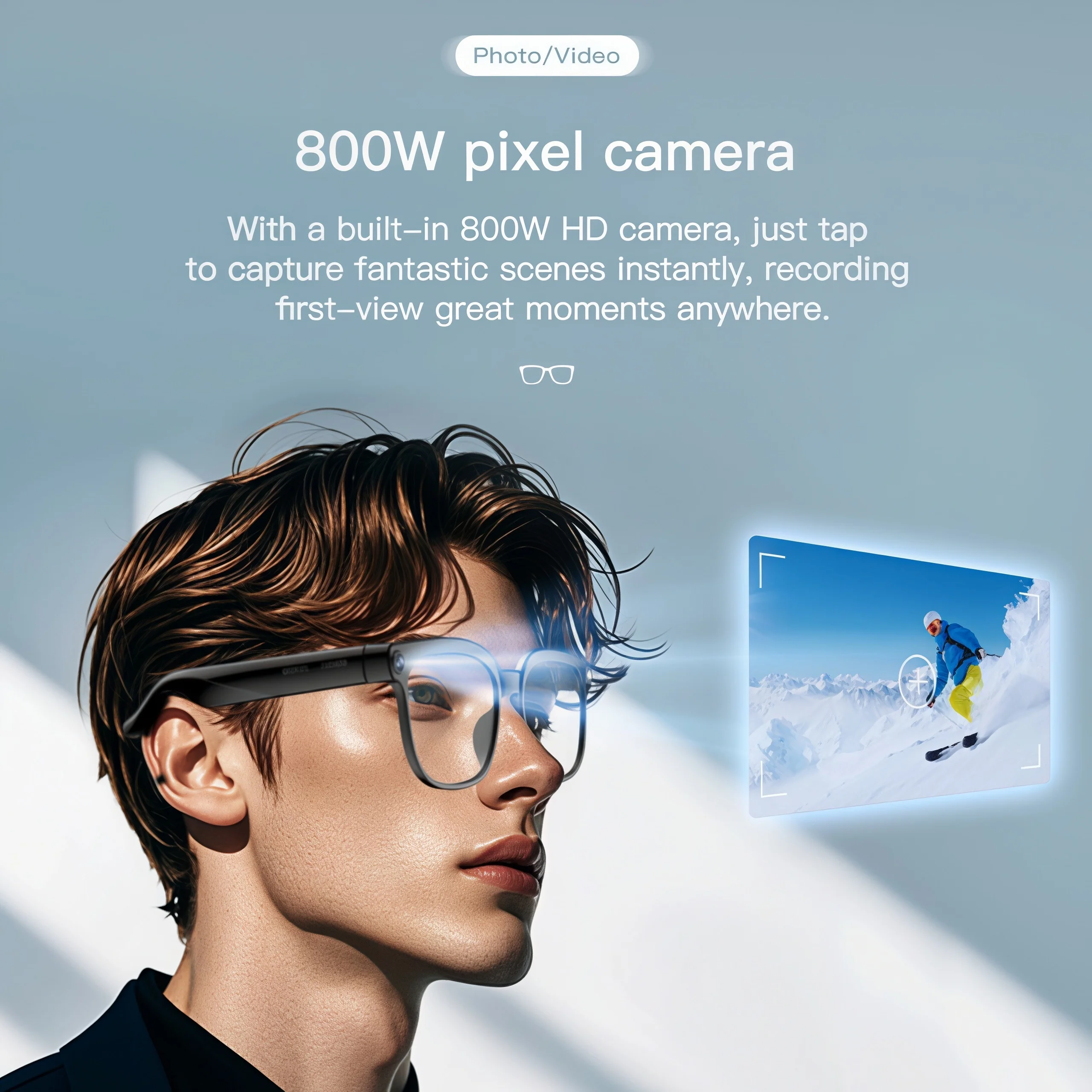 8MP HD Camera Smart Glasses AI Voice Photo Video Recording Translation Voice Music Play Bluetooth Long 290 Battery Smart Glasses
8MP HD Camera Smart Glasses AI Voice Photo Video Recording Translation Voice Music Play Bluetooth Long 290 Battery Smart Glasses