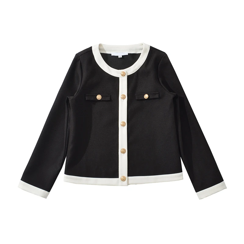 YENKYE New Women Contrast Color Autumn Short Jacket Long Sleeve O Neck Single Breasted Elegant Casual Coat Chic Lady Outfits
YENKYE New Women Contrast Color Autumn Short Jacket Long Sleeve O Neck Single Breasted Elegant Casual Coat Chic Lady Outfits
