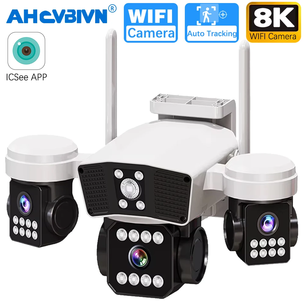 Three Lenses Triple Screens Wifi PTZ Camera Home Waterproof ICsee Xmeye 15MP Outdoor Wireless Cctv Security Full Color IP Camera
Three Lenses Triple Screens Wifi PTZ Camera Home Waterproof ICsee Xmeye 15MP Outdoor Wireless Cctv Security Full Color IP Camera