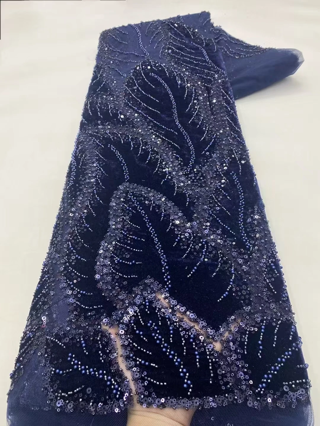 Latest Blue African Handmade Beads Lace Fabric 2025 High Quality Sequins Beaded French Lace Fabric For Wedding Dress LXX25108
Latest Blue African Handmade Beads Lace Fabric 2025 High Quality Sequins Beaded French Lace Fabric For Wedding Dress LXX25108