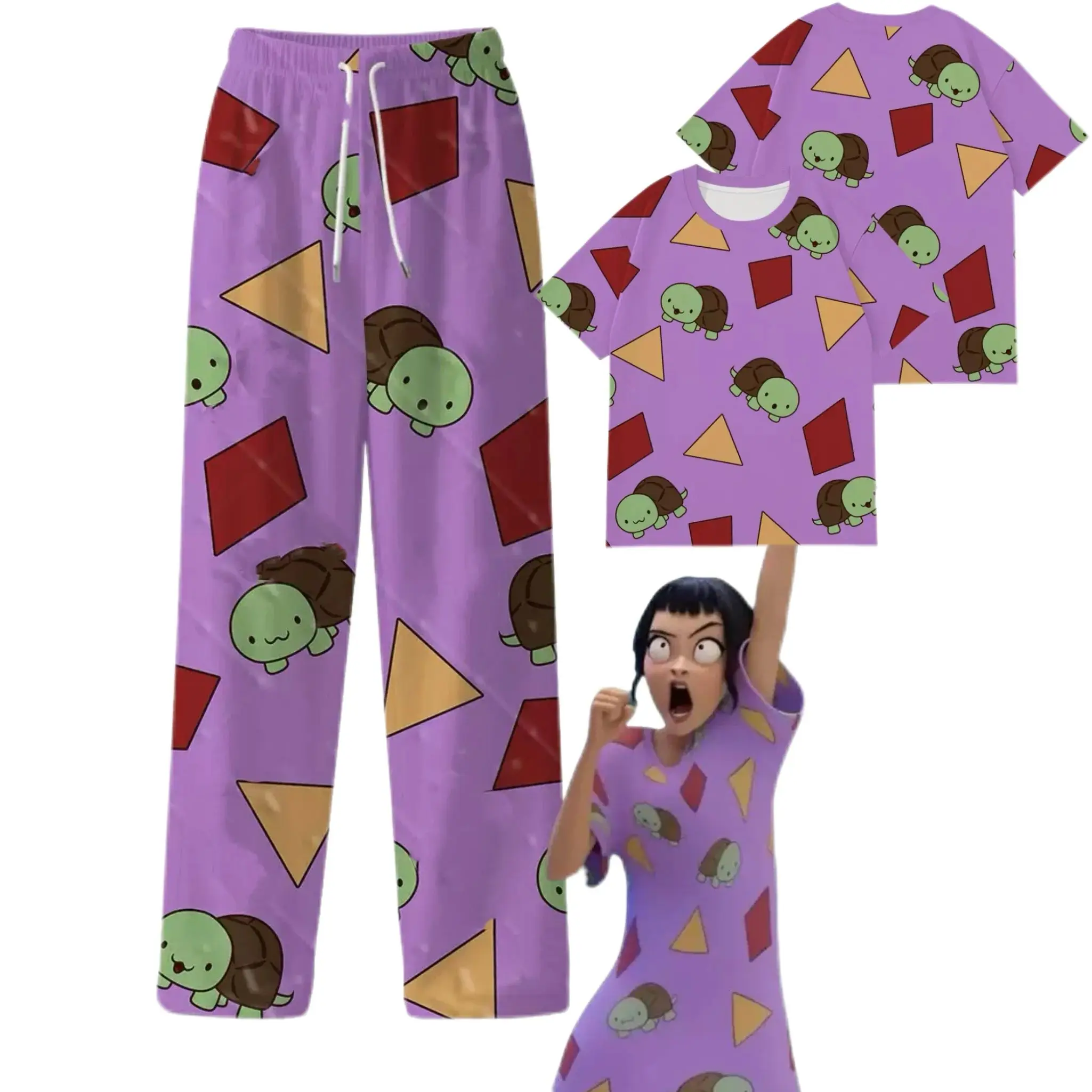 Autumn Winter New KPop Demon Hunters Cosplay Rumi Zoey Pajama Tshirts+Pant Casual Home Pajama Suits Cartoon Trousers Girl's Gift
Autumn Winter New KPop Demon Hunters Cosplay Rumi Zoey Pajama Tshirts+Pant Casual Home Pajama Suits Cartoon Trousers Girl's Gift