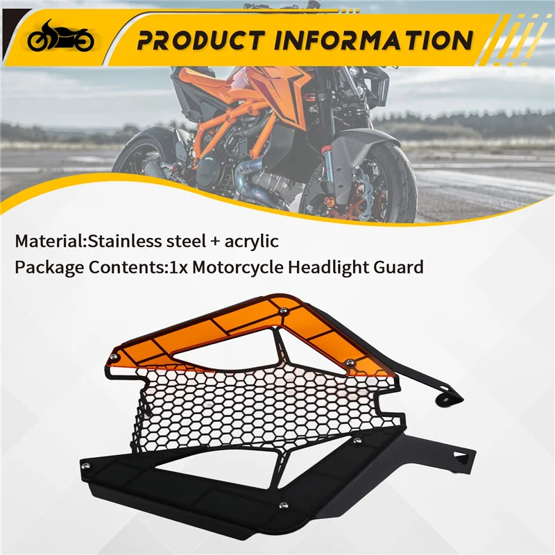 Надежная защита фар для Super Duke R 1390 для 1390 Super Duke, защитная решетка для фар, аксессуары для мотоциклов, черный + Ora 
Надежная защита фар для Super Duke R 1390 для 1390 Super Duke, защитная решетка для фар, аксессуары для мотоциклов, черный + Ora