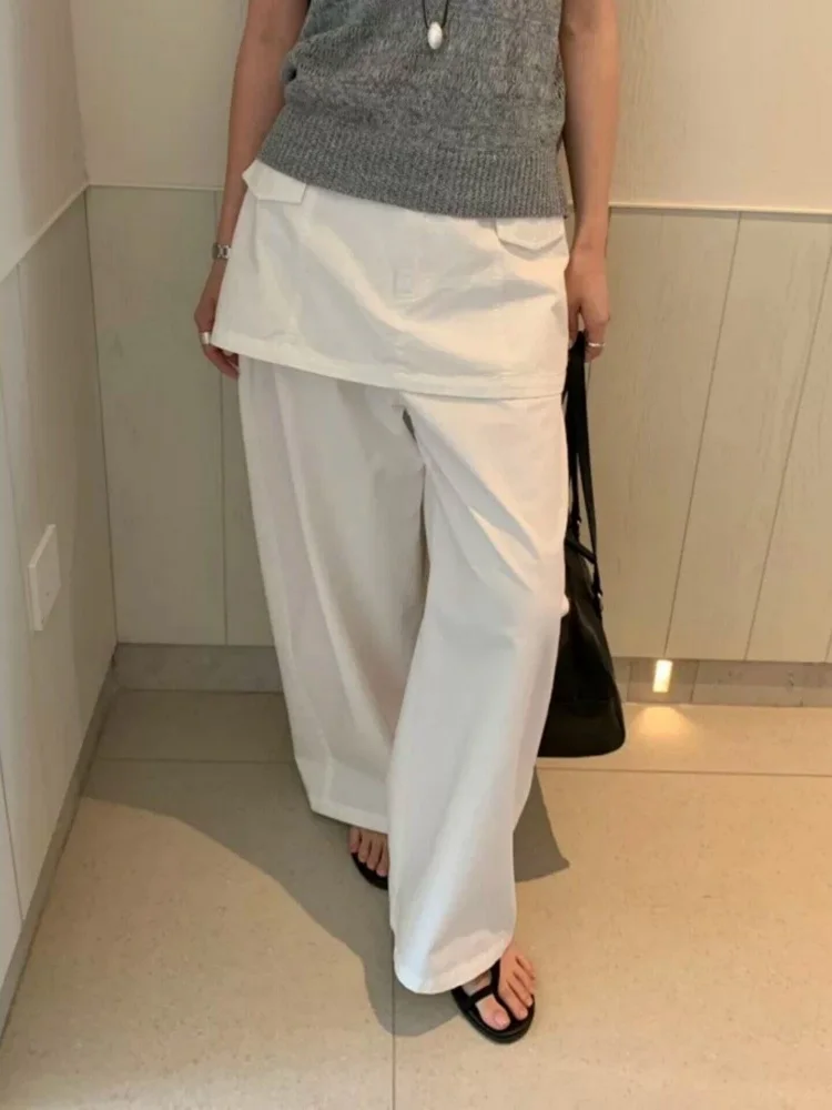 Spring Summer New Fashionable Simple Design White Straight Leg Casual Pants High Waist Pocket Detail Comfortable Commute Wear
Spring Summer New Fashionable Simple Design White Straight Leg Casual Pants High Waist Pocket Detail Comfortable Commute Wear