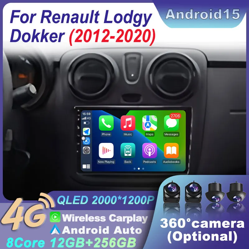 Wireless Android 15 Car For Renault Lodgy Dokker 2012-2020 Navigation GPS Radio Multimedia Video Player Auto Carplay Head Unit
Wireless Android 15 Car For Renault Lodgy Dokker 2012-2020 Navigation GPS Radio Multimedia Video Player Auto Carplay Head Unit
