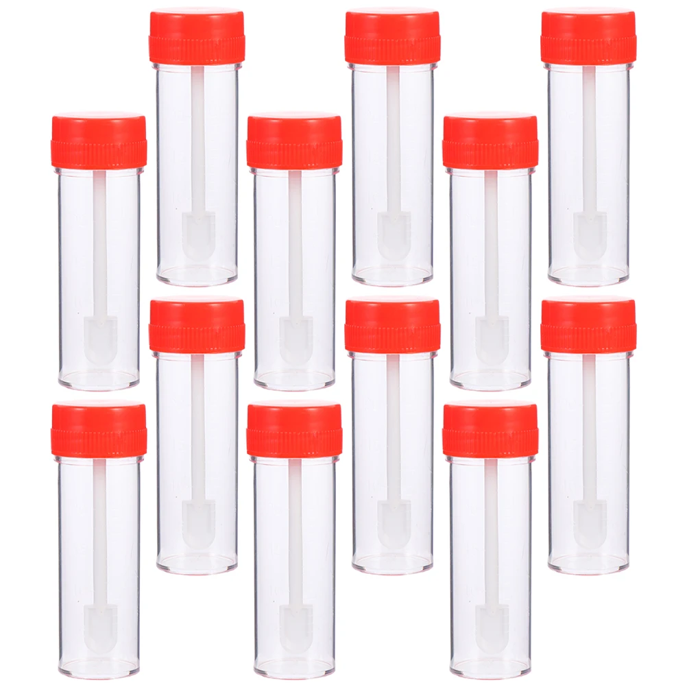 12 Pcs Sampling Tube Stool Test Tubes Plastic Sample with Lids Cover Collection Transparent Disposable
12 Pcs Sampling Tube Stool Test Tubes Plastic Sample with Lids Cover Collection Transparent Disposable