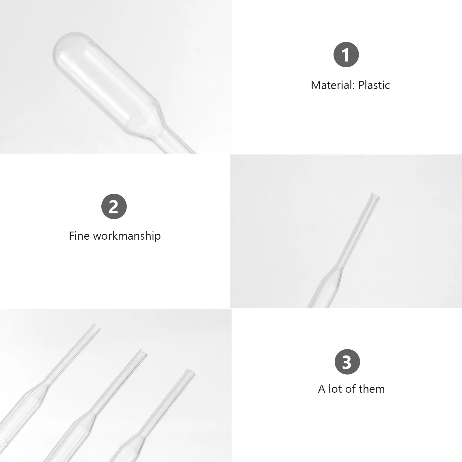100pcs Plastic Pipettes 0.2ml Transfer Disposable Micropipette for Essential Oils Cosmetics Measuring Clear
100pcs Plastic Pipettes 0.2ml Transfer Disposable Micropipette for Essential Oils Cosmetics Measuring Clear