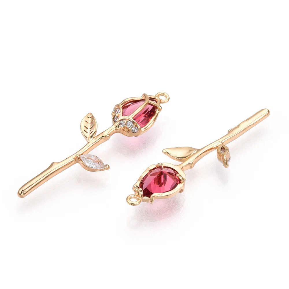 2 pcs Brass Micro Pave Cubic Zirconia Pendants Nickel Free Real 18K Gold Plated Rose Flower For DIY Jewelry Making Earrings
2 pcs Brass Micro Pave Cubic Zirconia Pendants Nickel Free Real 18K Gold Plated Rose Flower For DIY Jewelry Making Earrings