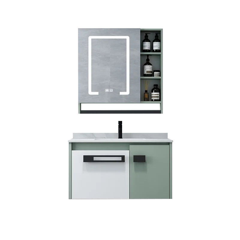 Modern light luxury rock slab ceramic integrated solid wood bathroom cabinet combination smart bathroom washstand
Modern light luxury rock slab ceramic integrated solid wood bathroom cabinet combination smart bathroom washstand