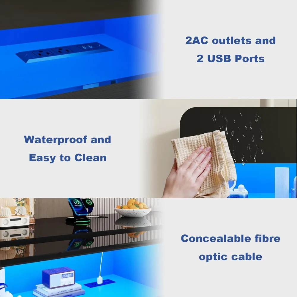Floating LED TV Stand for TVs Up to 100 inch, 94.5 inch Modern Entertainment Center with Led Lights & Power Outlet, Customized
Floating LED TV Stand for TVs Up to 100 inch, 94.5 inch Modern Entertainment Center with Led Lights & Power Outlet, Customized