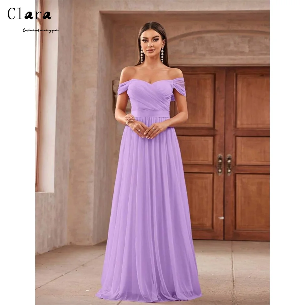 Clara Custom Purple Off-shoulder A-line Sleeveless Evening Luxury Dress 2025 Luxurious Women's Evening Dresses for Events Party
Clara Custom Purple Off-shoulder A-line Sleeveless Evening Luxury Dress 2025 Luxurious Women's Evening Dresses for Events Party