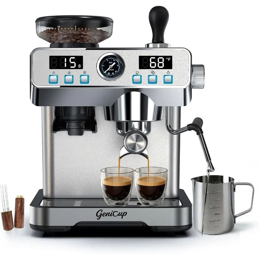 hine with Grinder 20 Bar Proional Expro Coee hines or Home Customizable 194℉-203℉ Temp Control Maker with 68oz Water Tank All-in
hine with Grinder 20 Bar Proional Expro Coee hines or Home Customizable 194℉-203℉ Temp Control Maker with 68oz Water Tank All-in