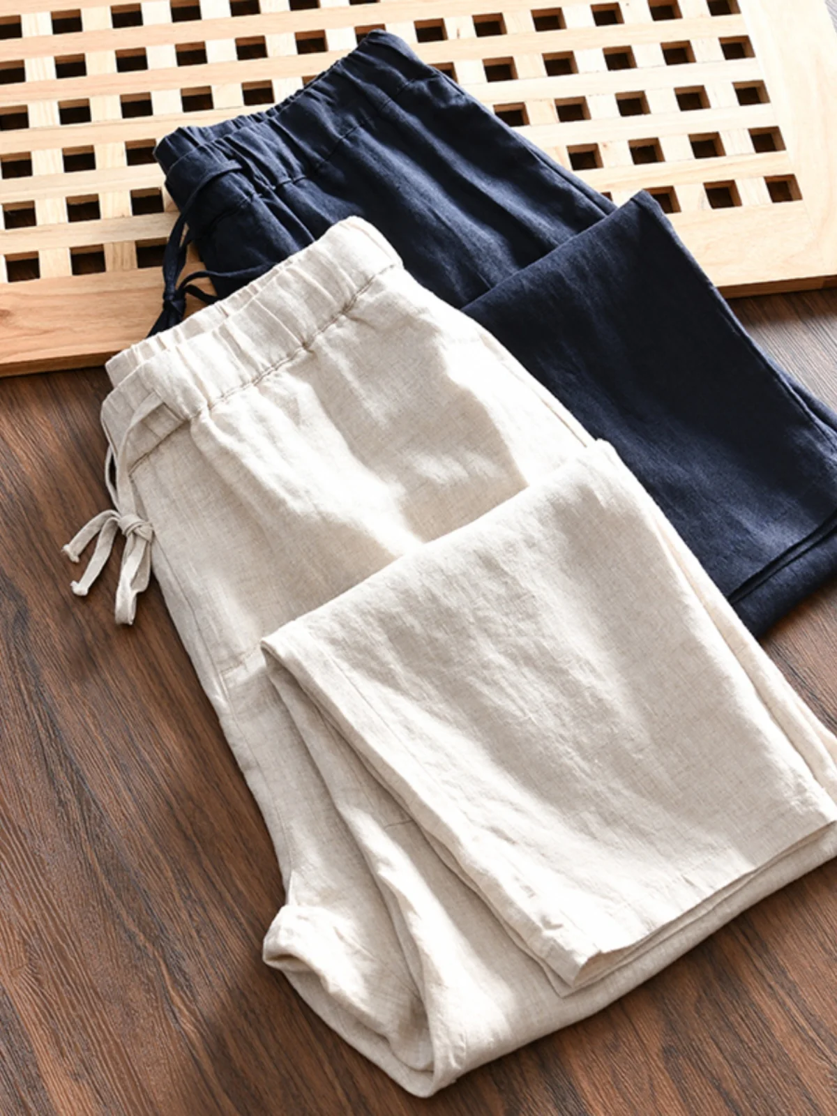 Premium Flax Casual Pants for Men Breathable Summer Straight Leg Nine-Tenths Length Lightweight Loose Fit Classic Style
Premium Flax Casual Pants for Men Breathable Summer Straight Leg Nine-Tenths Length Lightweight Loose Fit Classic Style