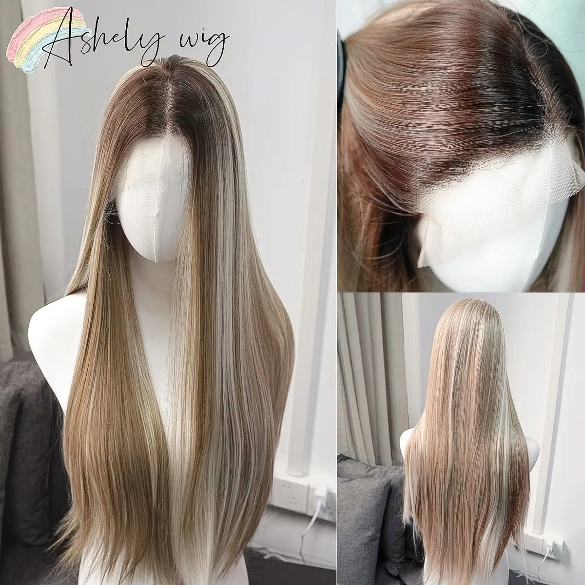 Ashley Wigs Ombre Balayage Straight Lace Front Wig 13x4 Lace Front Wig Long Straight Natural Blonde Highlight Wigs for Cosplay
Ashley Wigs Ombre Balayage Straight Lace Front Wig 13x4 Lace Front Wig Long Straight Natural Blonde Highlight Wigs for Cosplay
