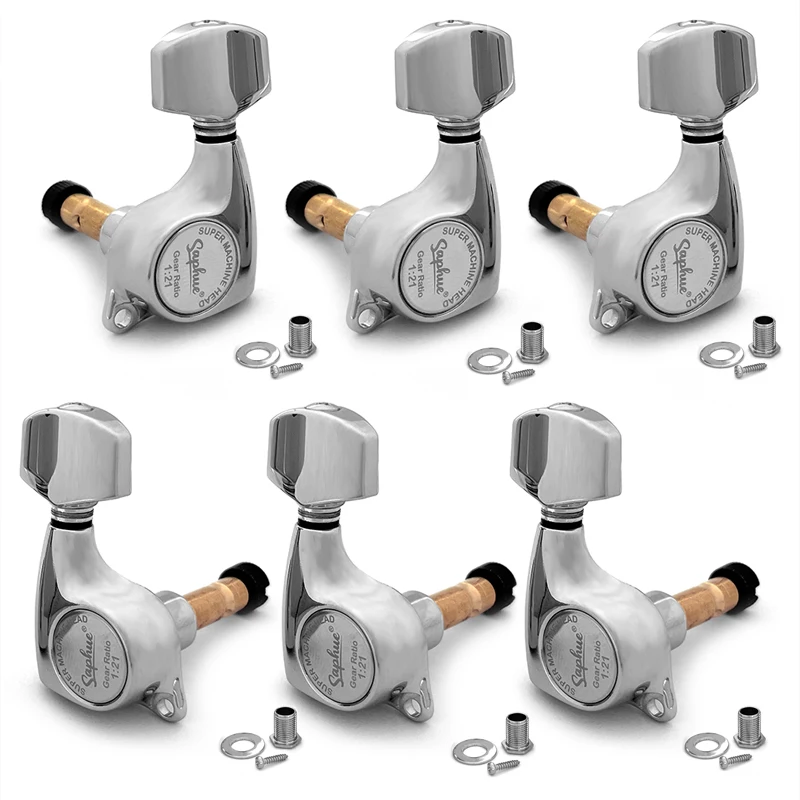Guitar Tail Locking Tuners 1:21 Tuning Key Pegs Machine Head with Hexagonal Handle for Electric Folk or Acoustic Guitars
Guitar Tail Locking Tuners 1:21 Tuning Key Pegs Machine Head with Hexagonal Handle for Electric Folk or Acoustic Guitars