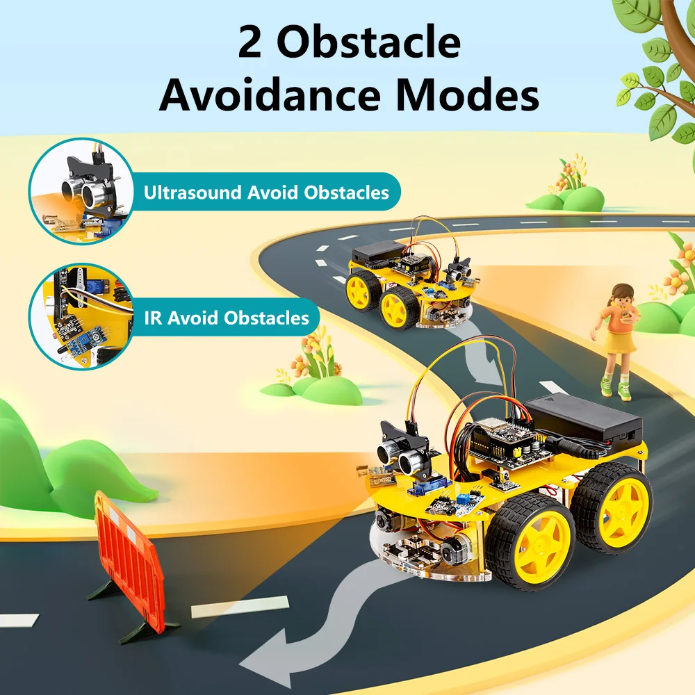 4WD Smart Kit ESP32 Стартовый комплект STEM Интеллектуальный программирующий робот-автомобиль для Arduino
4WD Smart Kit ESP32 Стартовый комплект STEM Интеллектуальный программирующий робот-автомобиль для Arduino