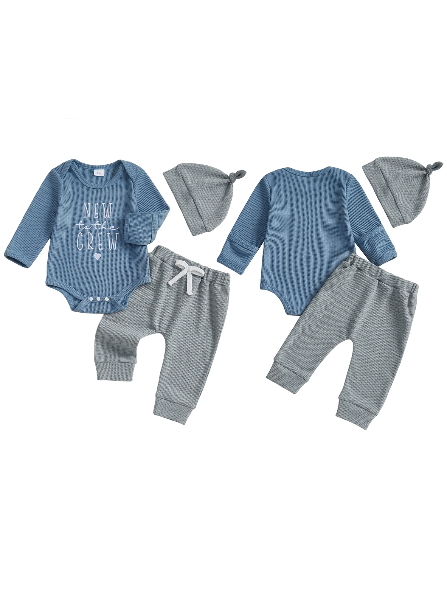Infant Boy Fall Apparel Bundle with Embroidered Lettering Cozy Long Sleeve Bodysuit Matching Pants and Adorable Hat - 3
Infant Boy Fall Apparel Bundle with Embroidered Lettering Cozy Long Sleeve Bodysuit Matching Pants and Adorable Hat - 3