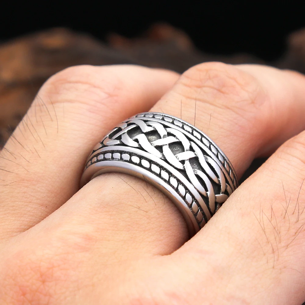 Fashion Vintage Viking Celtic Knot Ring Stainless Steel Nordic Amulet Ring For Men Women Biker Unique Jewelry Gift Dropshipping
Fashion Vintage Viking Celtic Knot Ring Stainless Steel Nordic Amulet Ring For Men Women Biker Unique Jewelry Gift Dropshipping