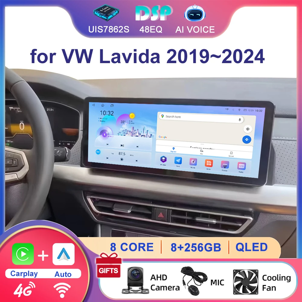 12.3'' UIS7862S 4G DSP QLed Screen Carplay Android Auto GPS Navigation Radio Multimedia Stereo Player for VW Lavida 2019~2024
12.3'' UIS7862S 4G DSP QLed Screen Carplay Android Auto GPS Navigation Radio Multimedia Stereo Player for VW Lavida 2019~2024