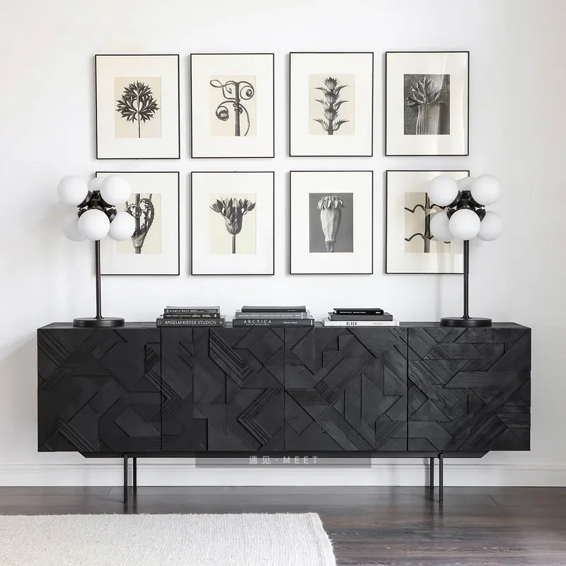 Nordic black oak dining side cabinet Tea cabinet Internet celebrity Belgian side cabinet
Nordic black oak dining side cabinet Tea cabinet Internet celebrity Belgian side cabinet
