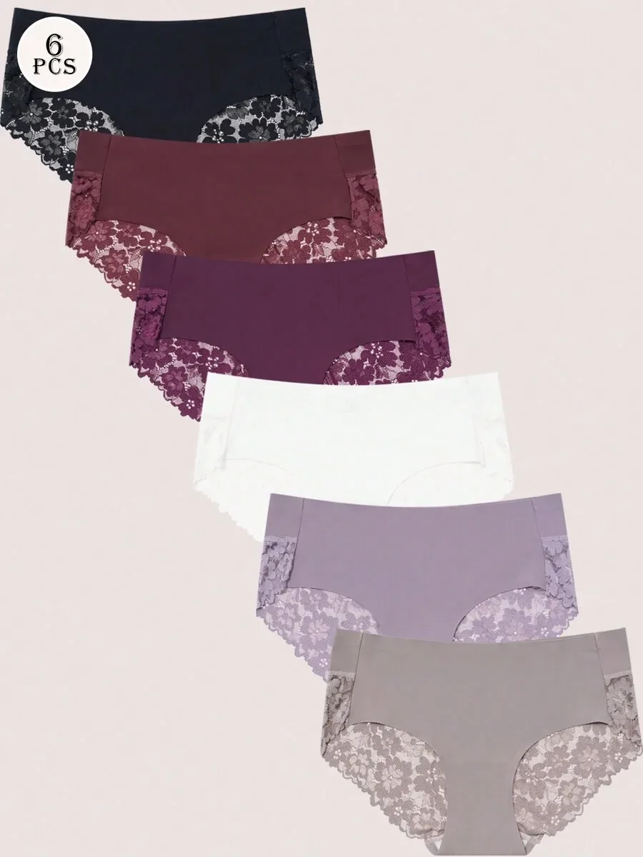 6 Pack Women Lace Cheeky Bikini Panties Seamless Soft Hipster Underwear S-XXL
6 Pack Women Lace Cheeky Bikini Panties Seamless Soft Hipster Underwear S-XXL