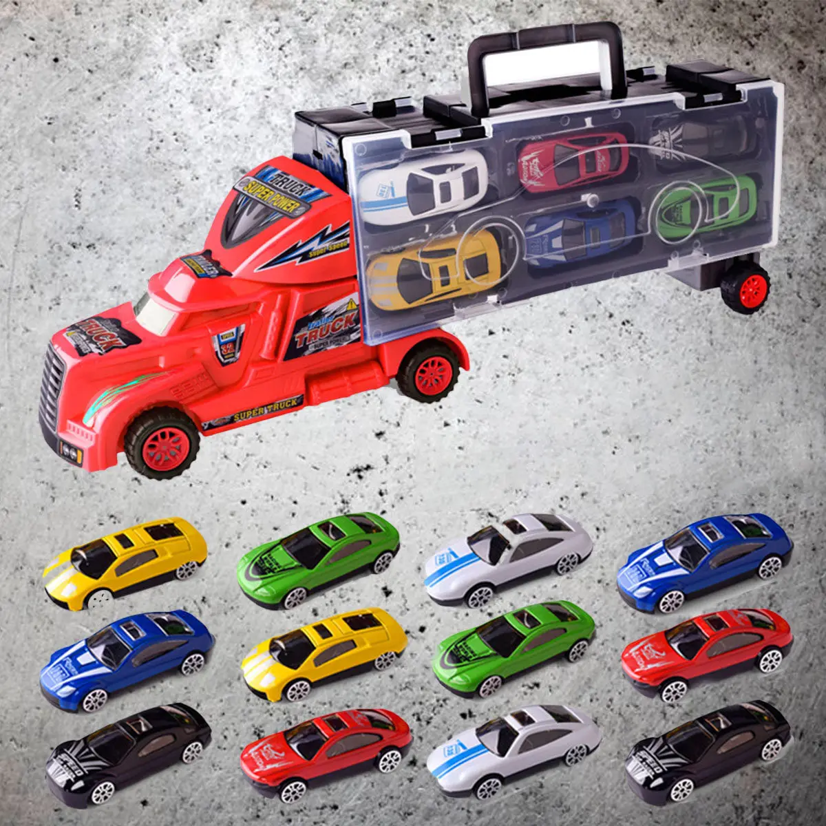 13Pcs Alloy Mini Car Vehicle Set Kids Carrier Transporter Lorry Truck Car Carrier for Indoor Outdoor Play Lorry Truck
13Pcs Alloy Mini Car Vehicle Set Kids Carrier Transporter Lorry Truck Car Carrier for Indoor Outdoor Play Lorry Truck