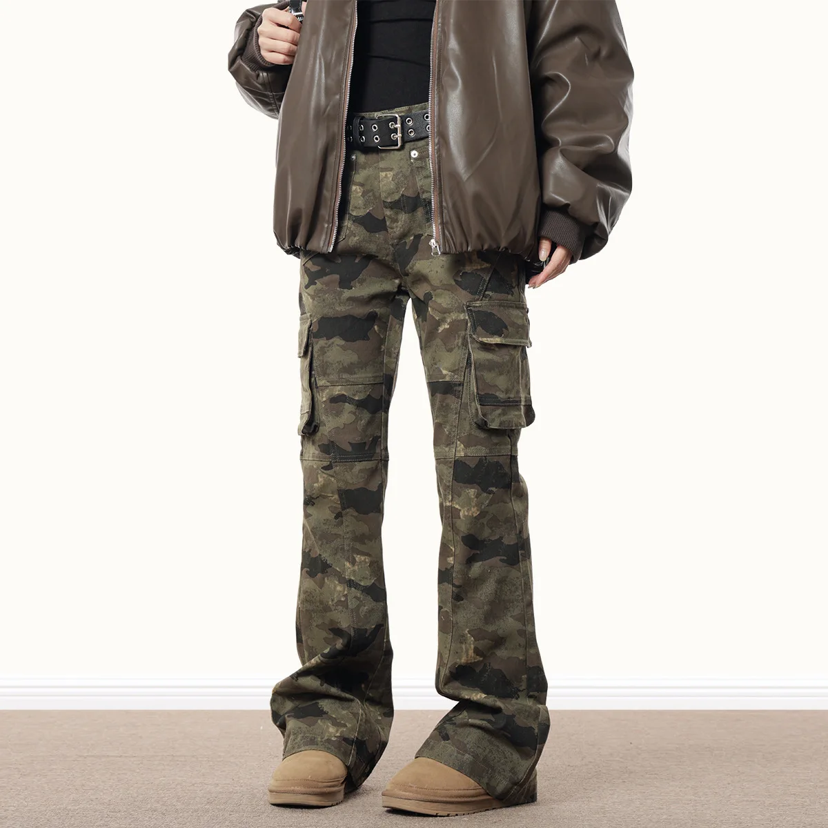 Men's Spring Autumn Camouflage Multi Pocket Jeans New Hip Hop Straight Wide Leg Slimming Slightly Flared Workwear Cargo Pants
Men's Spring Autumn Camouflage Multi Pocket Jeans New Hip Hop Straight Wide Leg Slimming Slightly Flared Workwear Cargo Pants