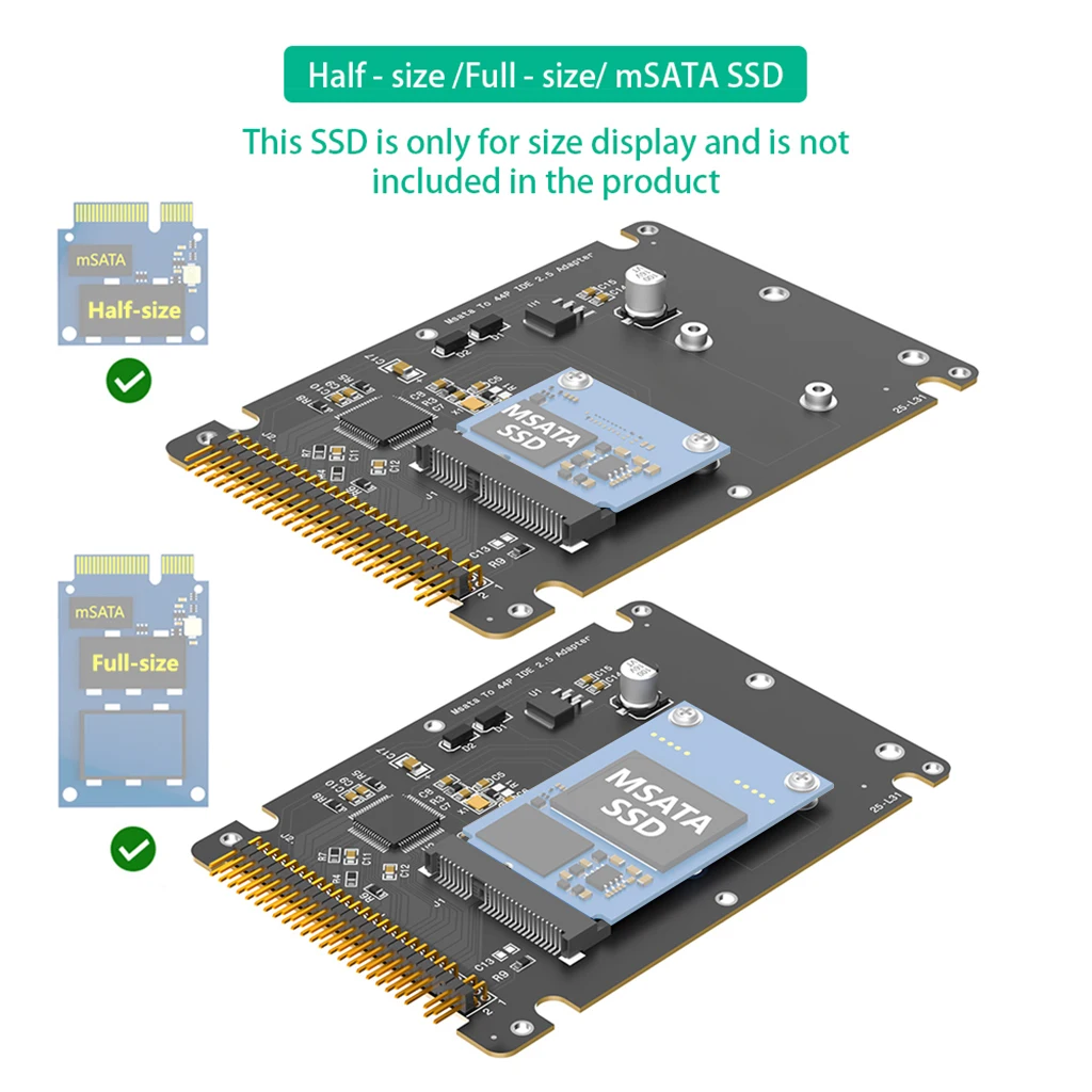 Адаптер-коннектор M.2 для NGFF SSD на 2.5 IDE 44pin / Карта-конвертер MSATA в 2.5 дюйма 44PIN IDE
Адаптер-коннектор M.2 для NGFF SSD на 2.5 IDE 44pin / Карта-конвертер MSATA в 2.5 дюйма 44PIN IDE