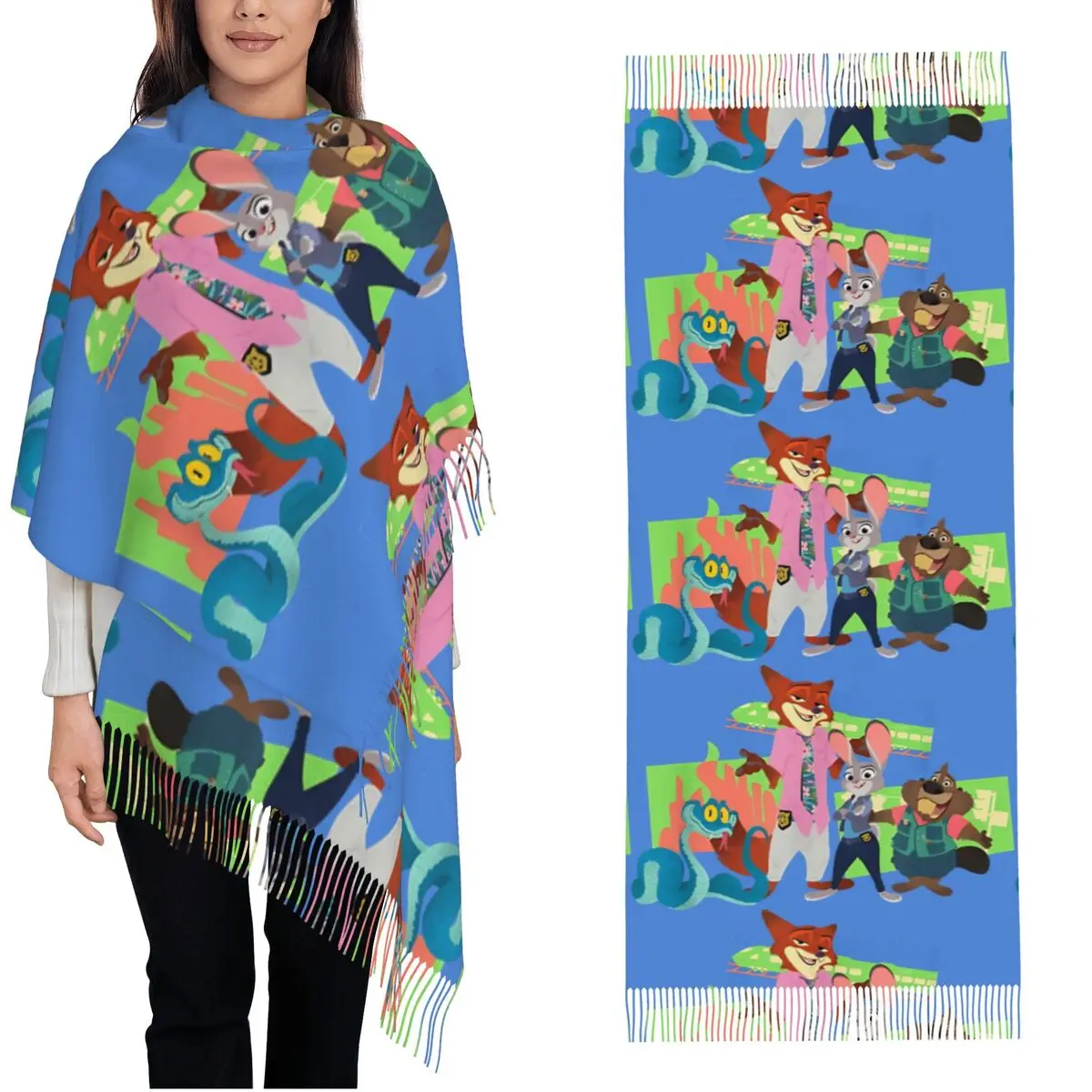 Zootopia 2 Nick Wilde Judy Scarf with Tassel Warm Soft Shawls and Wrap Womens Custom DIY Large Scarves Winter y2k Funny Bufanda
Zootopia 2 Nick Wilde Judy Scarf with Tassel Warm Soft Shawls and Wrap Womens Custom DIY Large Scarves Winter y2k Funny Bufanda