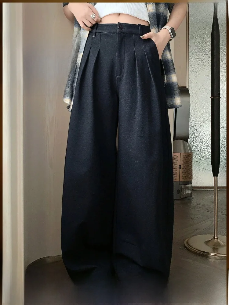 MeiYang Double Pleat Casual Pants High Waist Wide Leg Commuter Knife Blade Comfortable Casual Trousers for Women
MeiYang Double Pleat Casual Pants High Waist Wide Leg Commuter Knife Blade Comfortable Casual Trousers for Women