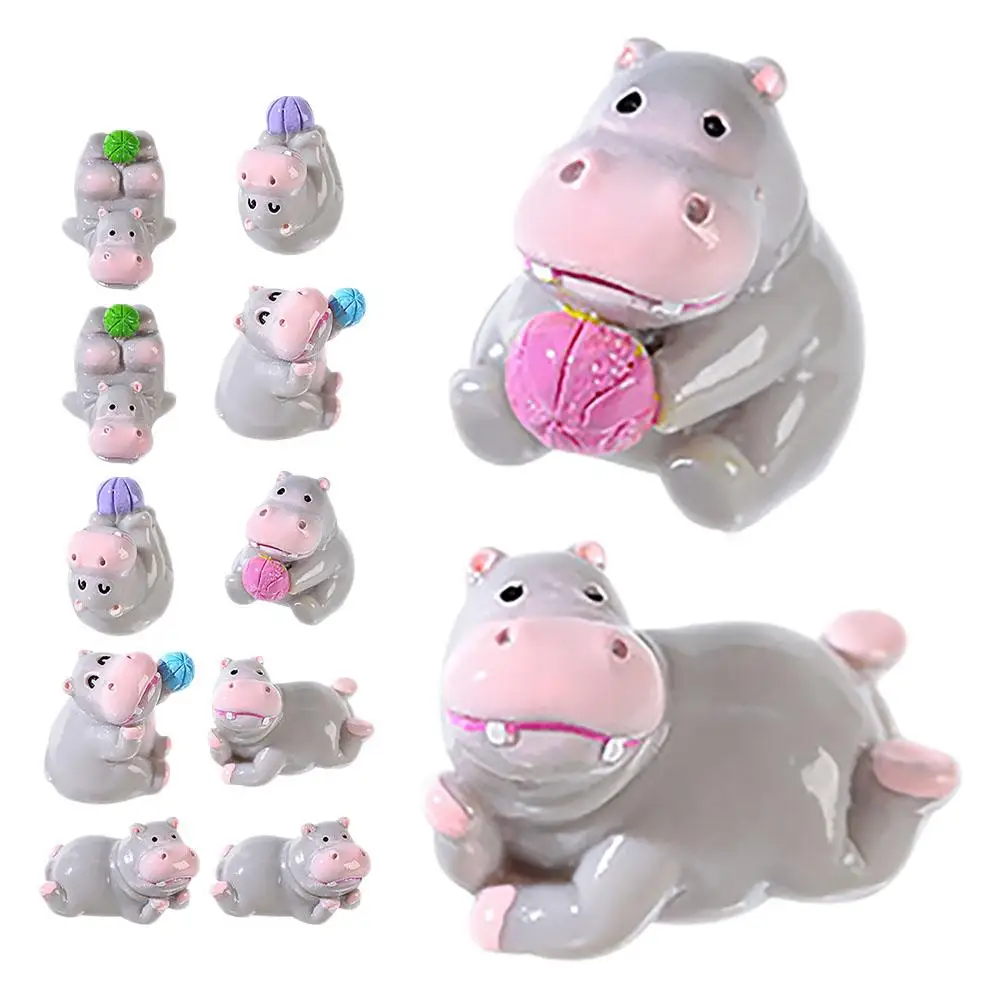 12 Pcs Miniature Hippo Resin Figurines Cute Playful Ornaments for Dollhouses Tiny Landscape Decorations Animal Statue
12 Pcs Miniature Hippo Resin Figurines Cute Playful Ornaments for Dollhouses Tiny Landscape Decorations Animal Statue
