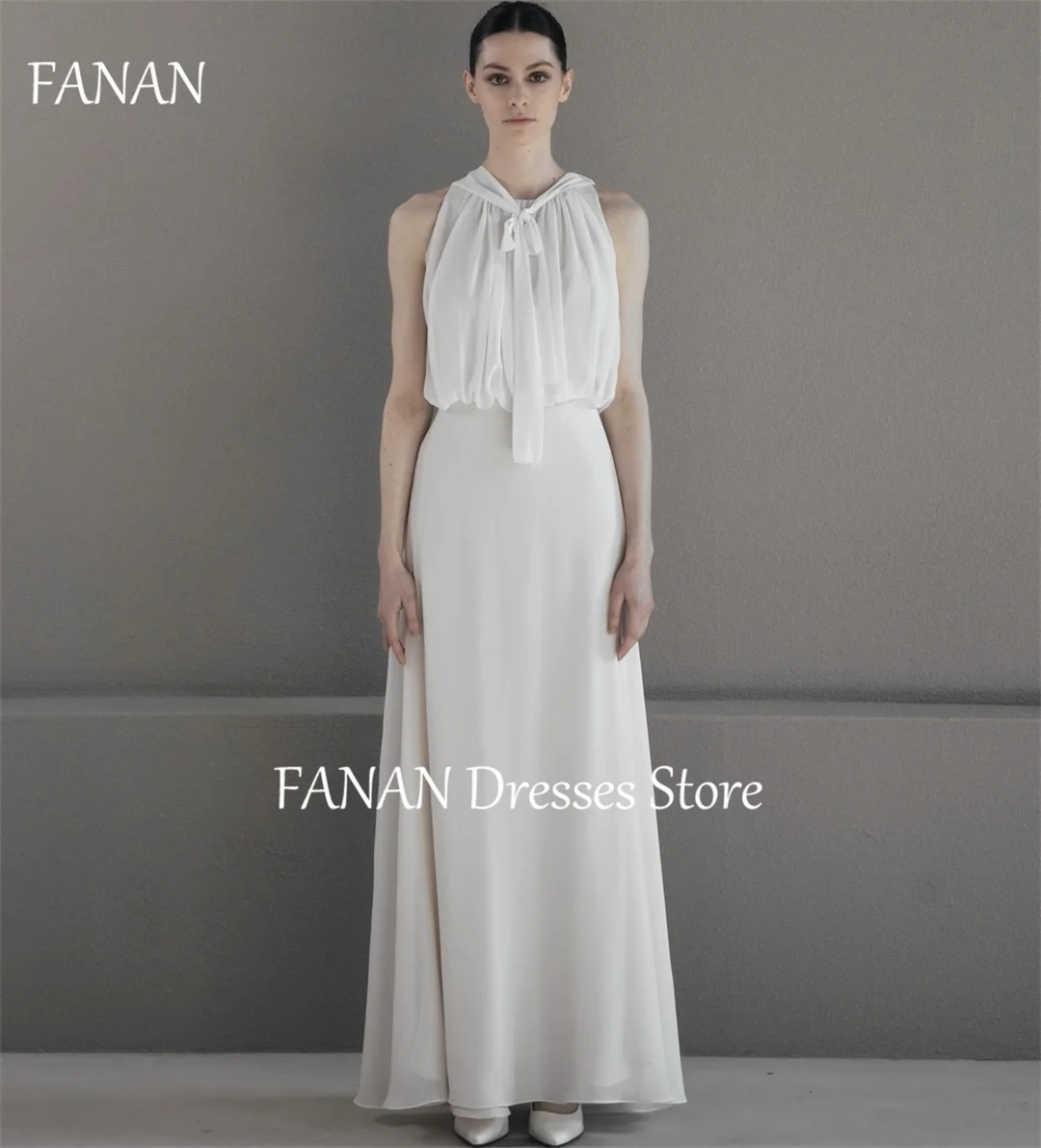 FANAN Elegant High Neck Chiffon Japan Wedding Dresses Sleeveless ウェディングドレスです Ivory A-Line Custom Made Bride Gowns Plus Size
FANAN Elegant High Neck Chiffon Japan Wedding Dresses Sleeveless ウェディングドレスです Ivory A-Line Custom Made Bride Gowns Plus Size
